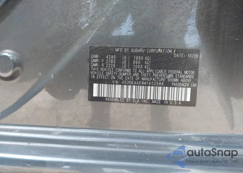 2021 Subaru Impreza Sedan from USA, damaged, VIN 4S3GKAA69M1602588